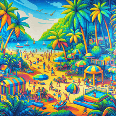 Lilo & Stitch's Tropical Paradise - DIY Painting By Numbers Kit