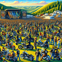 Harley-Davidson Rally - USA - DIY Painting By Numbers Kit