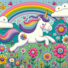 Unicorn's Enchanted Meadow - DIY Painting By Numbers Kit