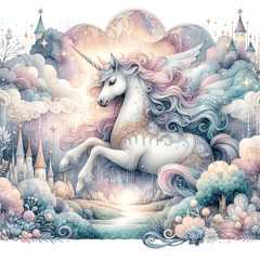 Magical Unicorn Fantasy Painting - DIY Painting By Numbers Kit
