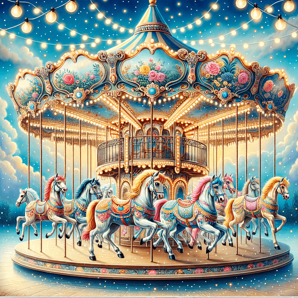 Charming Vintage Carousel - DIY Painting By Numbers Kit