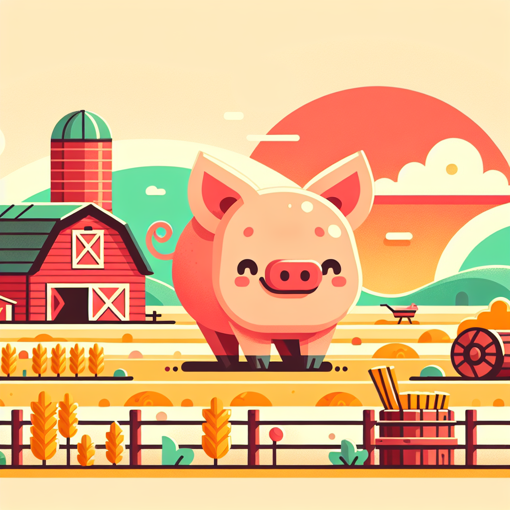 Jolly Farm Pig - DIY Painting By Numbers Kit