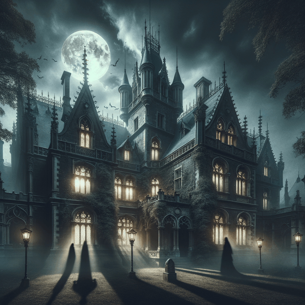 Eerie Horror House Reflection - DIY Painting By Numbers Kit