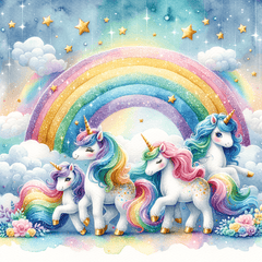 Sparkly Unicorn Dreams - DIY Painting By Numbers Kit