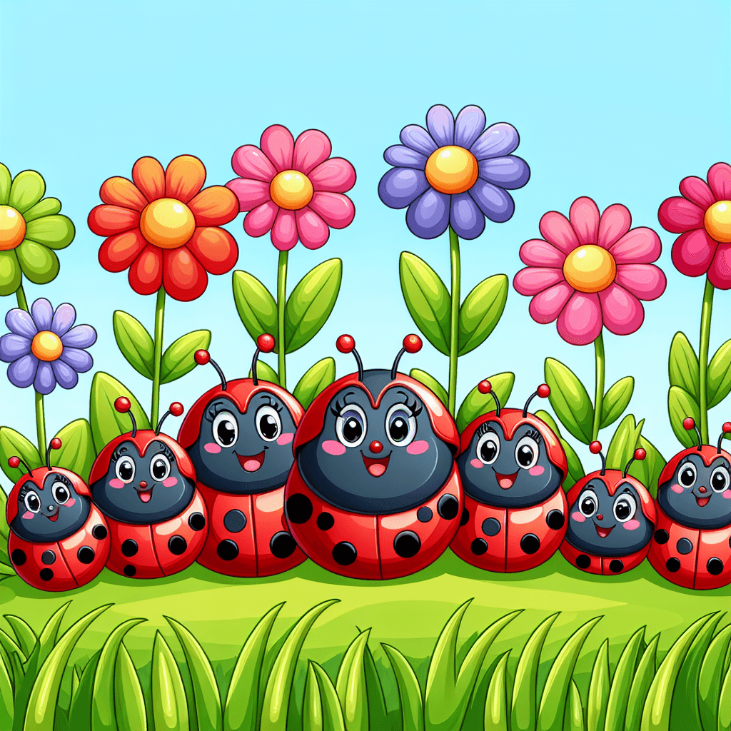 Cheerful Ladybug Family - DIY Painting By Numbers Kit
