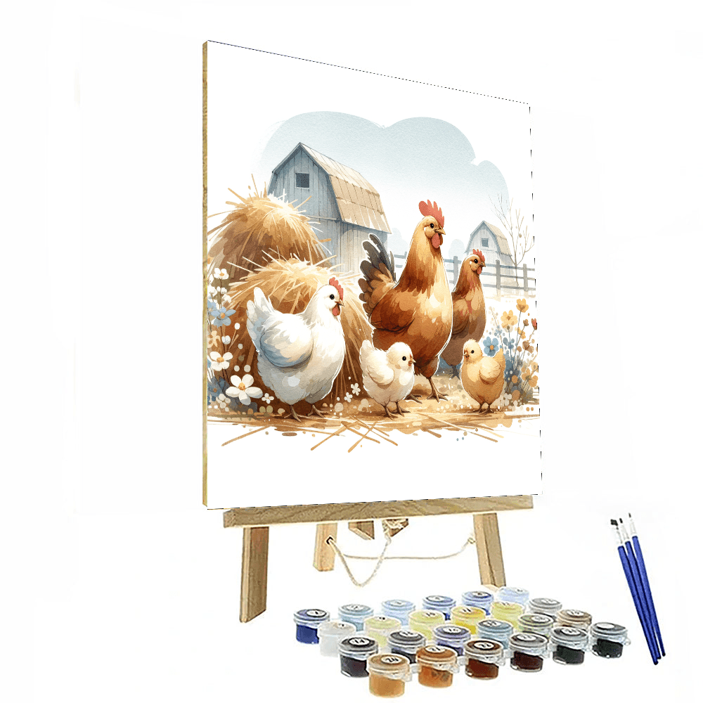Chirpy Chickens Carnival - DIY Painting By Numbers Kit