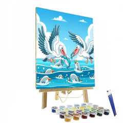 Peppy Pelicans - DIY Painting By Numbers Kit