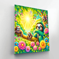 Sweet Dreaming Sloths - DIY Painting By Numbers Kit