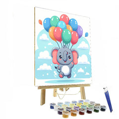 Flying Elephant - DIY Painting By Numbers Kit