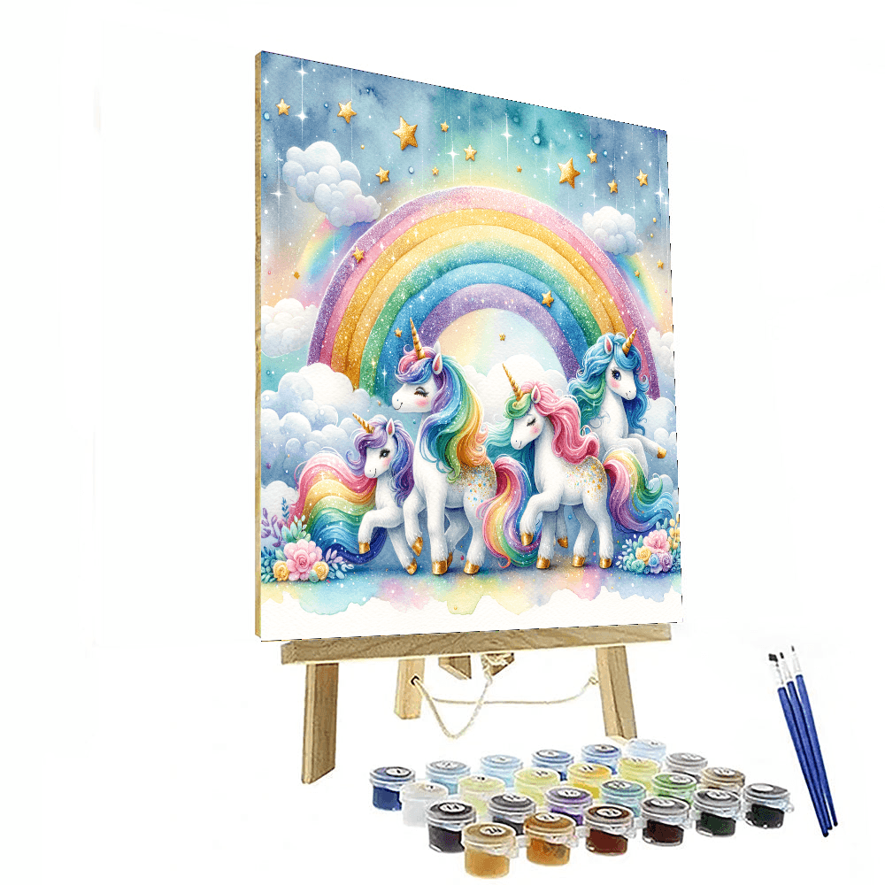 Sparkly Unicorn Dreams - DIY Painting By Numbers Kit