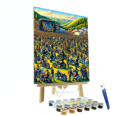 Harley-Davidson Rally - USA - DIY Painting By Numbers Kit