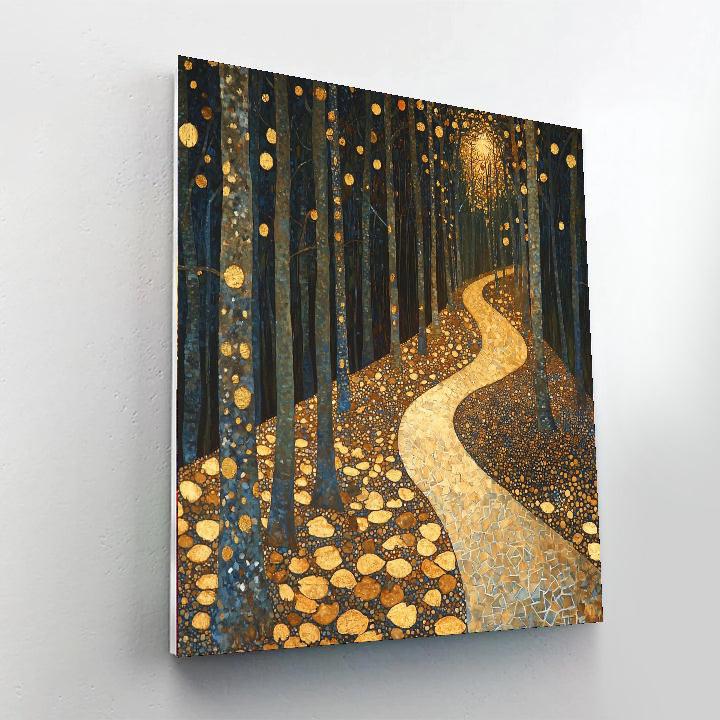 Gustav Klimt Inspired Ethereal Forest Paths - DIY Painting By Numbers Kit