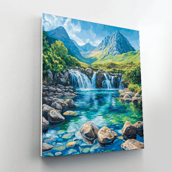 Isle of Skye Fairy Pools - Scotland - DIY Painting By Numbers Kit