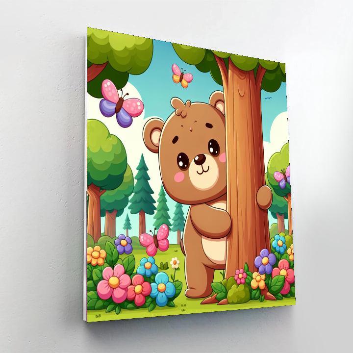 Giggles the Baby Bear - DIY Painting By Numbers Kit