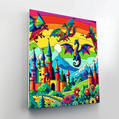 Rainbow Dragon Kingdom - DIY Painting By Numbers Kit