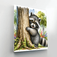 Playful Raccoon - DIY Painting By Numbers Kit