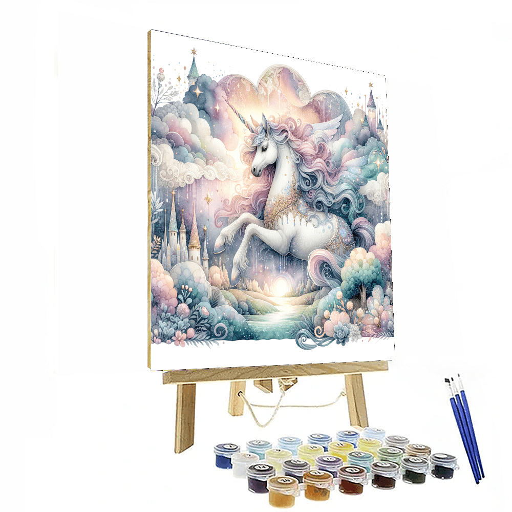 Magical Unicorn Fantasy Painting - DIY Painting By Numbers Kit