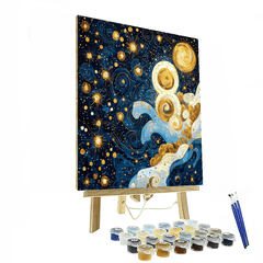 Gustav Klimt Inspired Celestial Beauty - DIY Painting By Numbers Kit