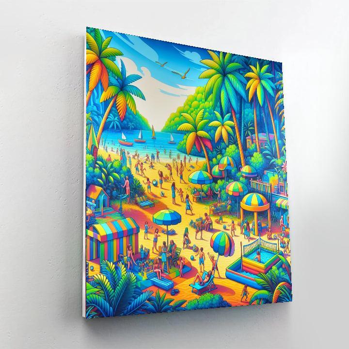 Lilo & Stitch's Tropical Paradise - DIY Painting By Numbers Kit