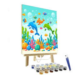 Joyful Ocean Life - DIY Painting By Numbers Kit