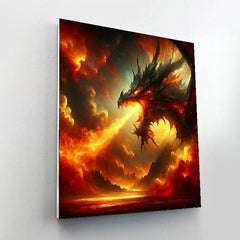 Dragon's Fiery Majesty - DIY Painting By Numbers Kit