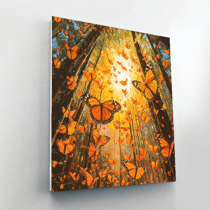 Monarch Butterfly Biosphere Reserve - Mexico - DIY Painting By Numbers Kit