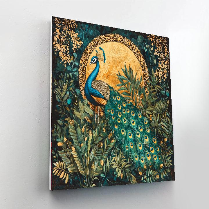 Gustav Klimt Inspired Elegant Peacock Paradise - DIY Painting By Numbers Kit