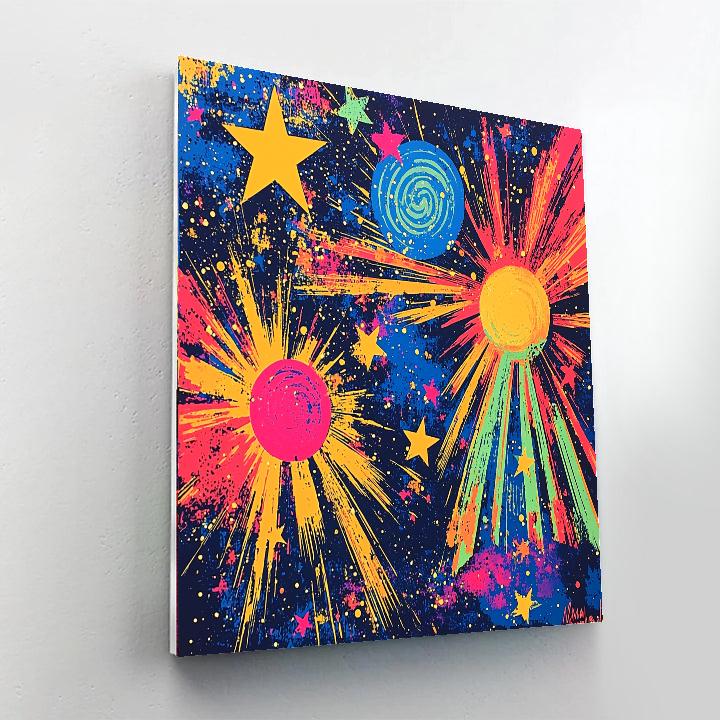 Andy Warhol Inspired Galactic Vision - DIY Painting By Numbers Kit