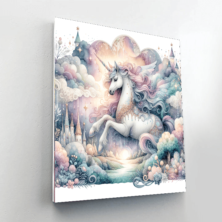 Magical Unicorn Fantasy Painting - DIY Painting By Numbers Kit