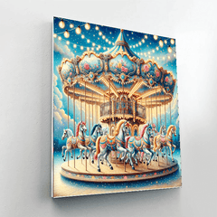 Charming Vintage Carousel - DIY Painting By Numbers Kit