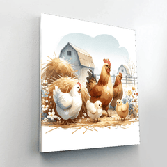 Chirpy Chickens Carnival - DIY Painting By Numbers Kit