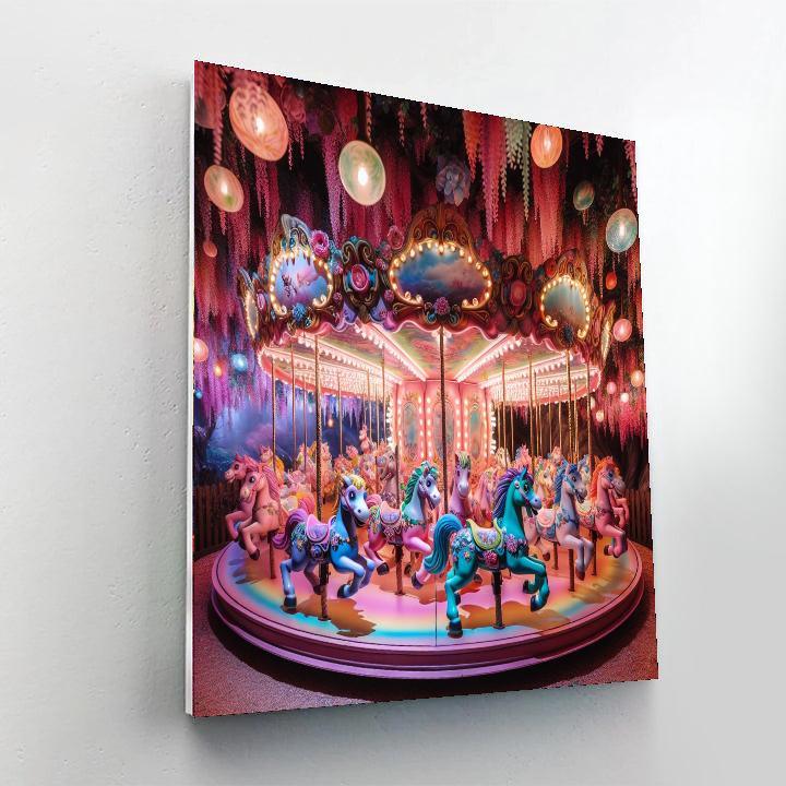 Enchanted Carousel Ride - DIY Painting By Numbers Kit