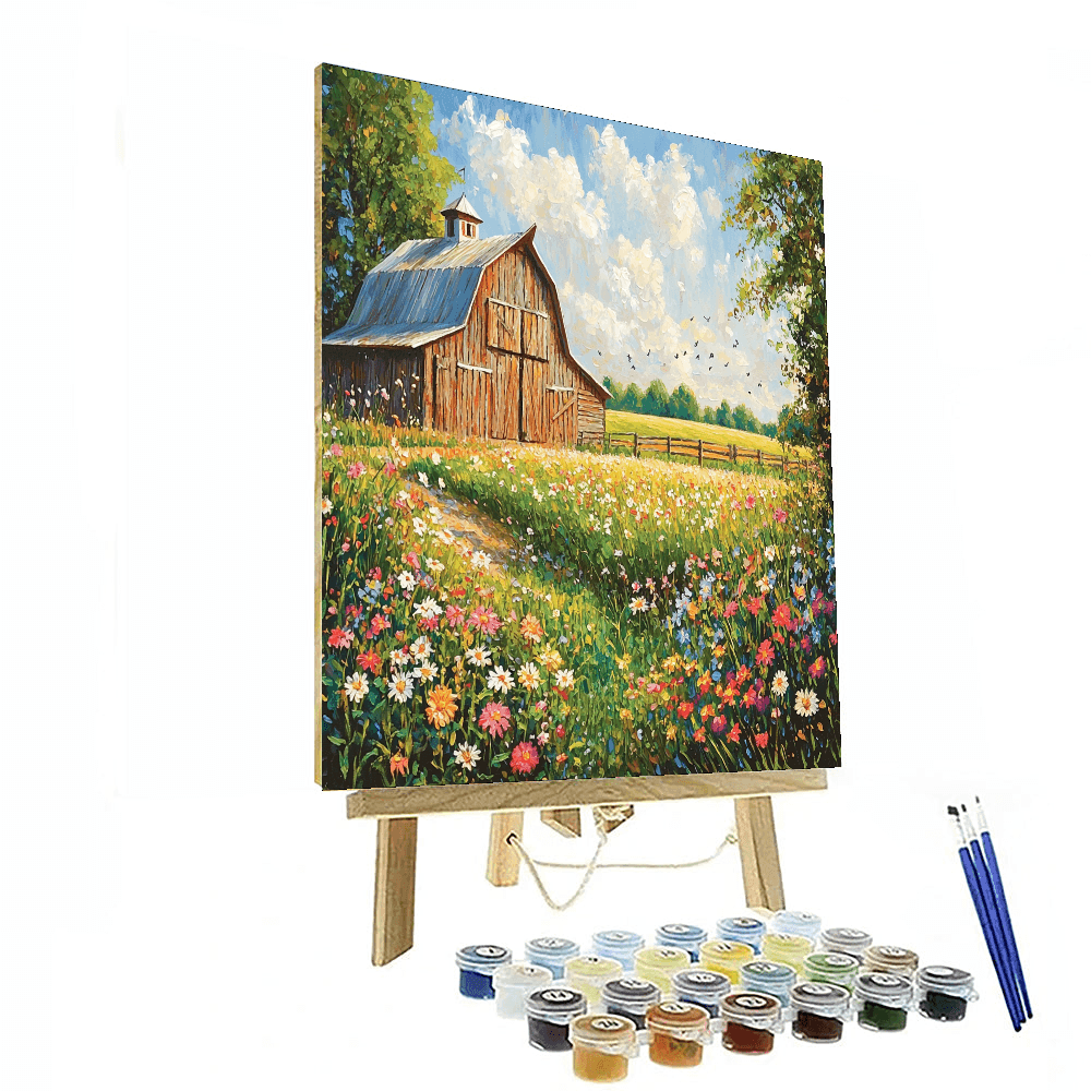 Grant Wood Inspired Country Charm - DIY Painting By Numbers Kit