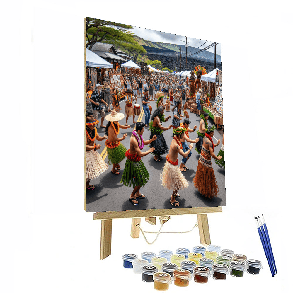 Pahoa Lava Fest - Hawaii - DIY Painting By Numbers Kit