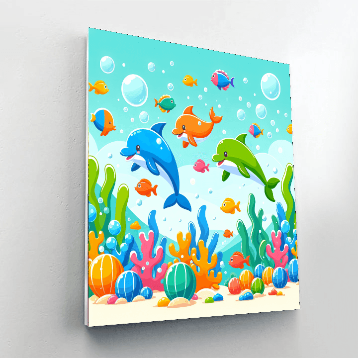 Joyful Ocean Life - DIY Painting By Numbers Kit