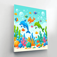 Joyful Ocean Life - DIY Painting By Numbers Kit