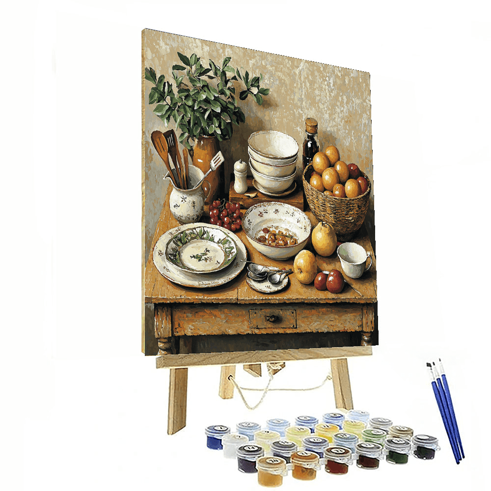 Morandi Inspired Culinary Delights - DIY Painting By Numbers Kit