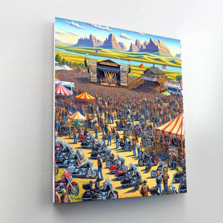 Sturgis Motorcycle Rally - DIY Painting By Numbers Kit