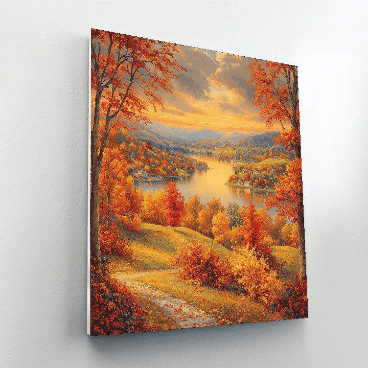 Kinkade Inspired Rustic Autumn - DIY Painting By Numbers Kit