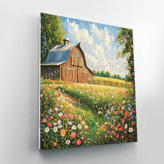 Grant Wood Inspired Country Charm - DIY Painting By Numbers Kit