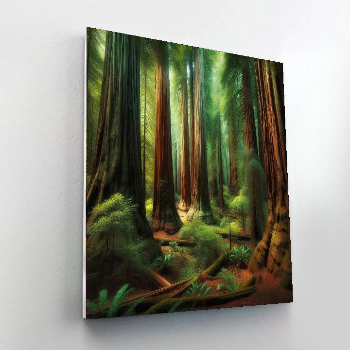 Forest of Giant Redwoods - DIY Painting By Numbers Kit