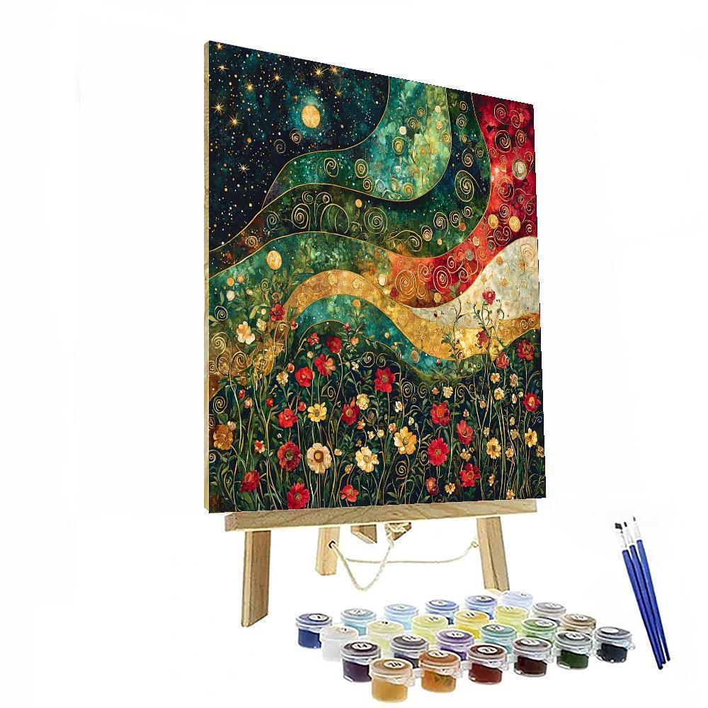 Gustav Klimt Inspired The Infinite Bloom - DIY Painting By Numbers Kit