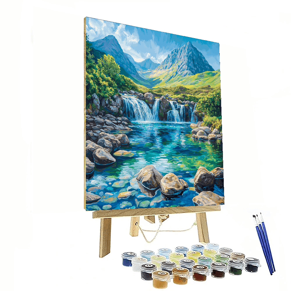Isle of Skye Fairy Pools - Scotland - DIY Painting By Numbers Kit