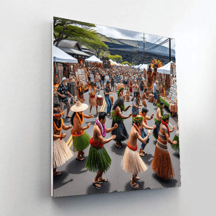 Pahoa Lava Fest - Hawaii - DIY Painting By Numbers Kit
