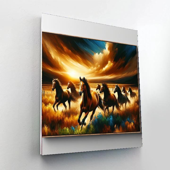 Majestic Wild Horse Run - DIY Painting By Numbers Kit