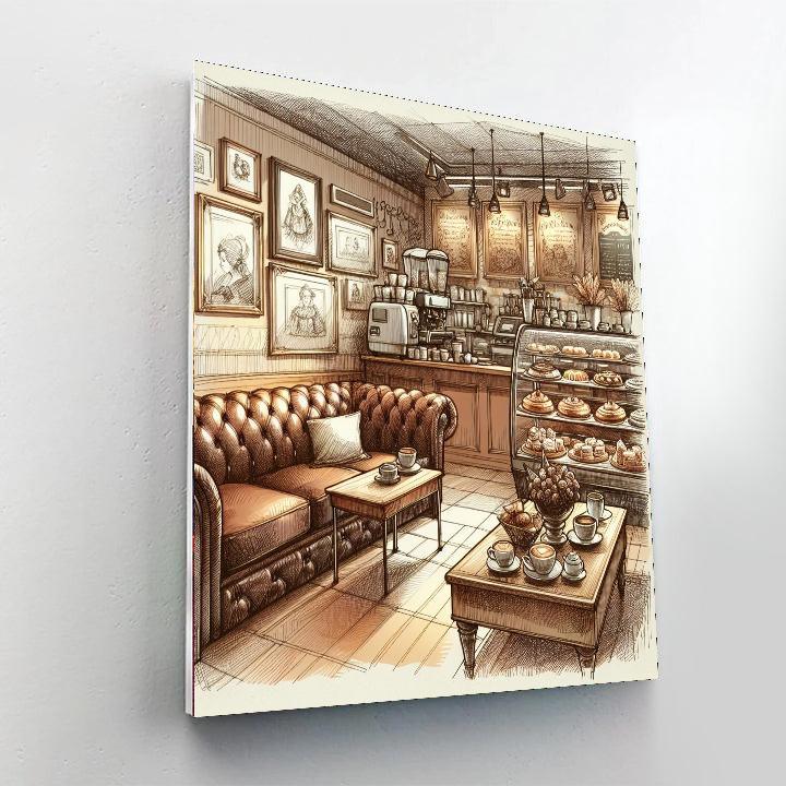 Charming Coffee Shop - DIY Painting By Numbers Kit
