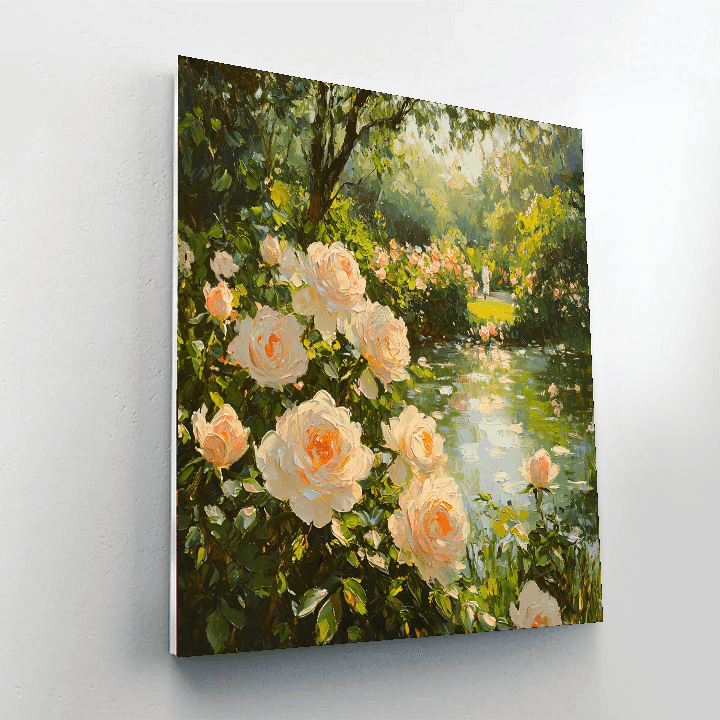 Claude Monet Inspired Monet's Rose Garden - DIY Painting By Numbers Kit