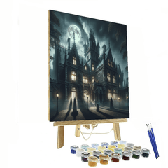 Eerie Horror House Reflection - DIY Painting By Numbers Kit