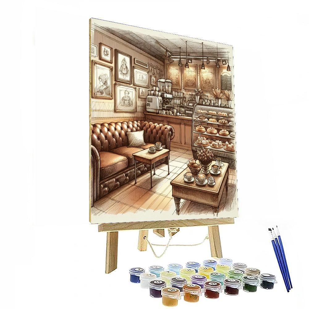 Charming Coffee Shop - DIY Painting By Numbers Kit