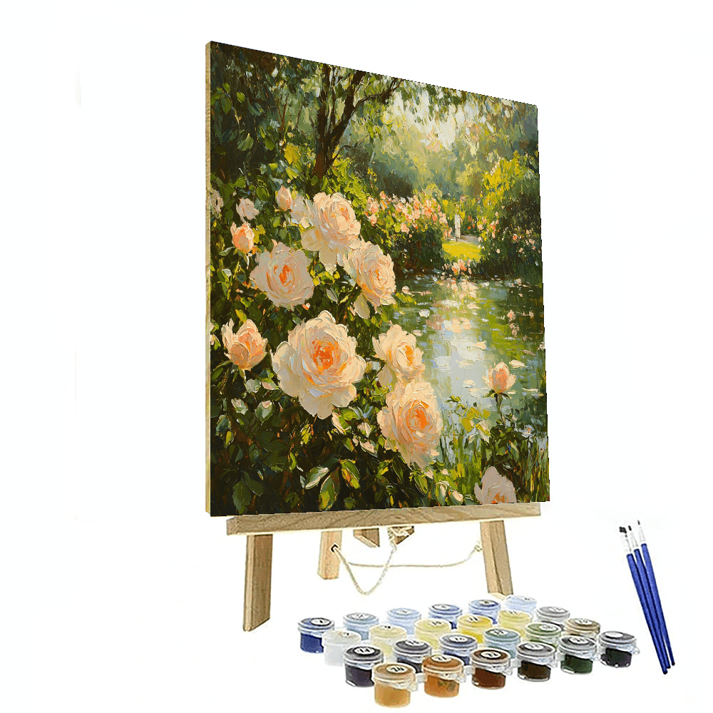 Claude Monet Inspired Monet's Rose Garden - DIY Painting By Numbers Kit